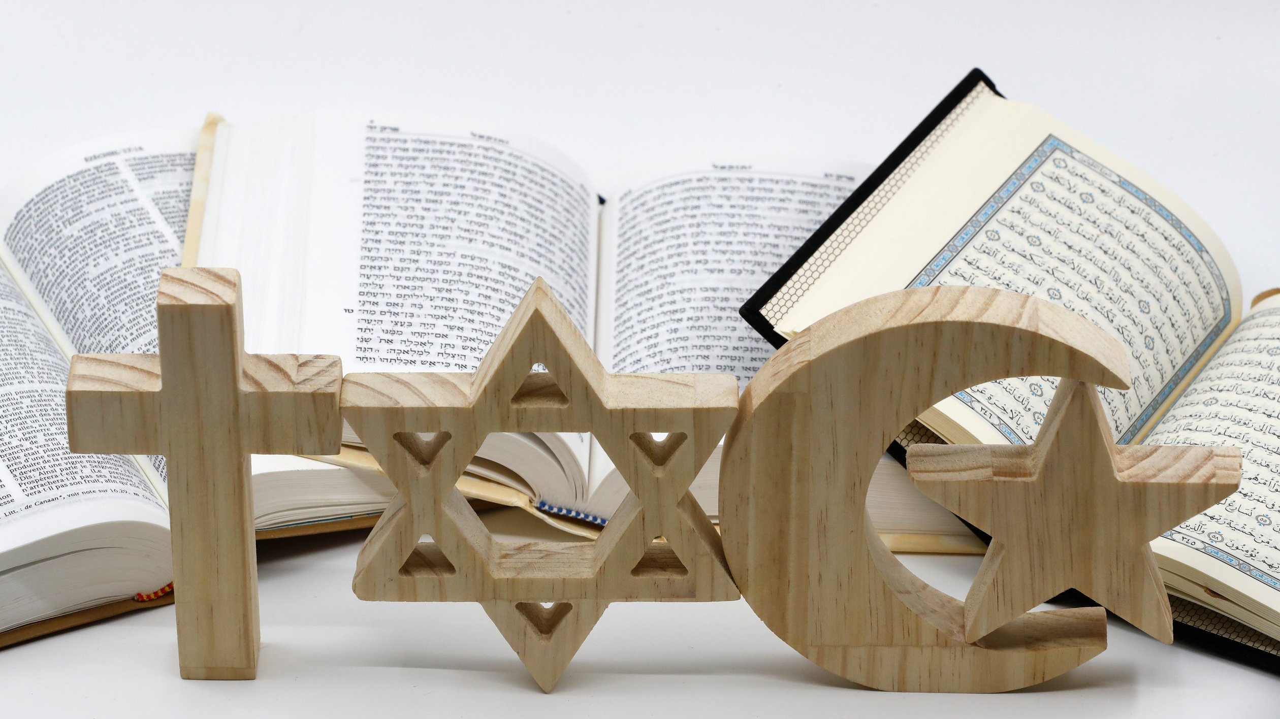 The three monotheistic religions. Christianity, Islam and judais