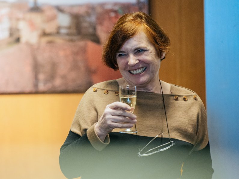 Es wurde angestoßen auf die 50. Rundfunktagung, von denen 20 durch Elke Beck-Flachsenberg (Foto) organisiert wurden